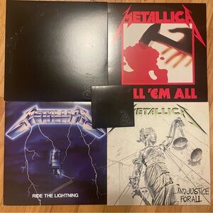 Metallica vinyls and cd (4 vinyls 1 cd)